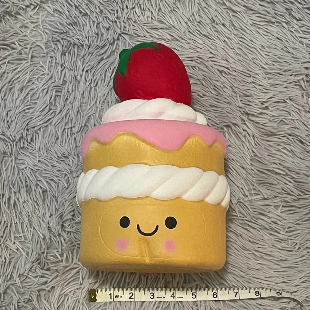 Large Strawberry Cake Squishy Squishable Toy - Picture 7 of 8